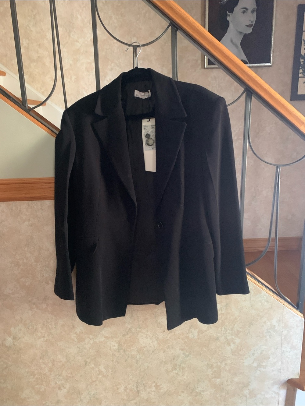 Classic Black Single-Button Blazer Jacket - Mango